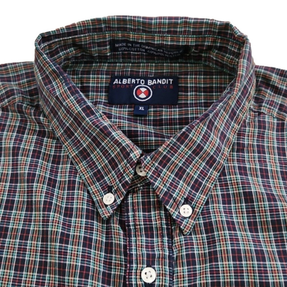 ALBERTO Bandit Sport Club Multi-colored Plaid Button-Up Shirt - Picture 2 of 7
